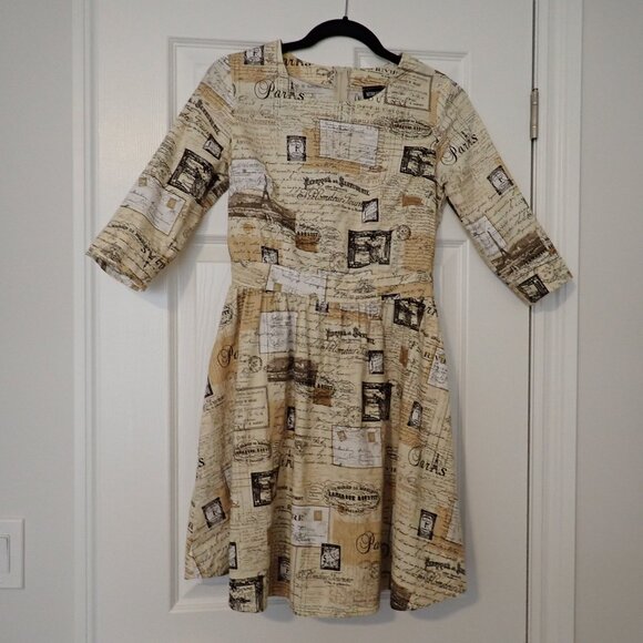 Retrolicious 50s-style Paris print dress - Picture 1 of 3